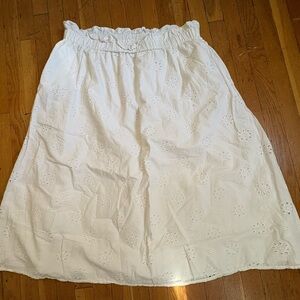 Universal Thread White Eyelet A-Line Skirt